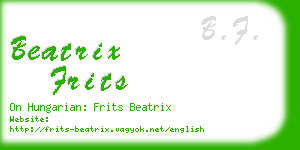 beatrix frits business card